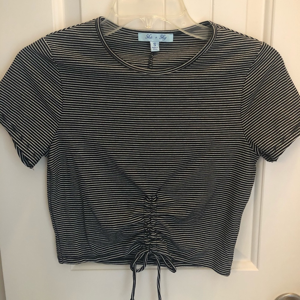 Black and white crop top